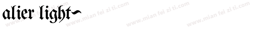 alier light字体转换